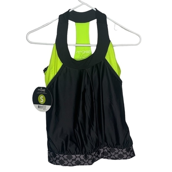 NWT Moxie Cycling Black & Yellow High Visibility Lumenex Layered Tank Size Small - Picture 3 of 9
